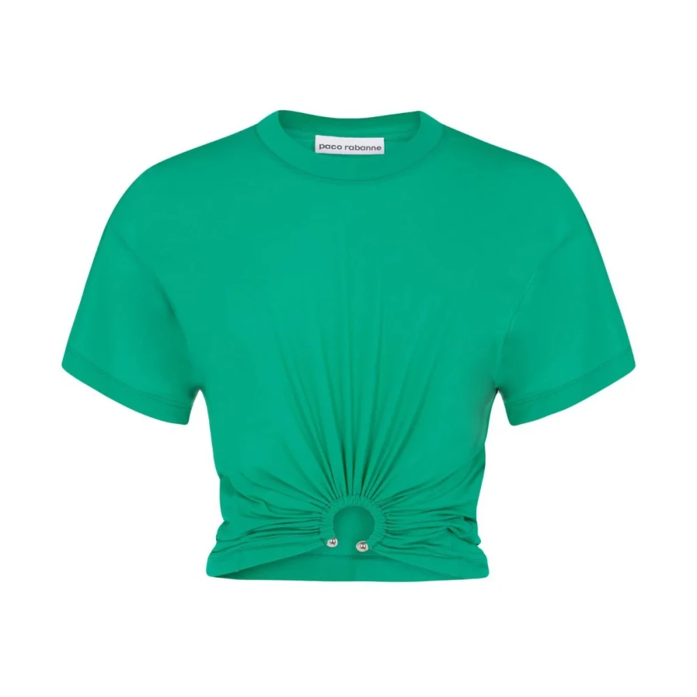 Paco Rabanne Emeraude Top Tee Shirt Green Dames