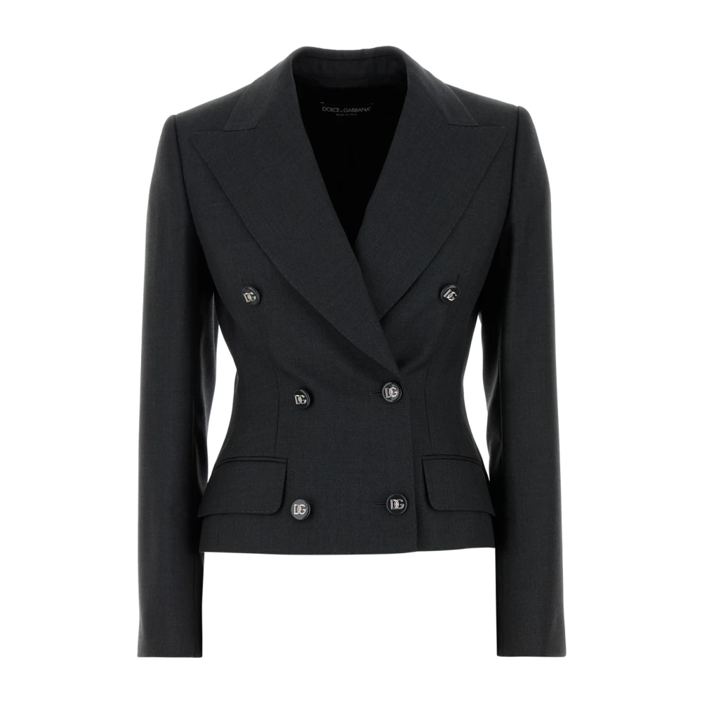 Dolce & Gabbana Stijlvolle Blazers en Vesten Jas Gray Dames