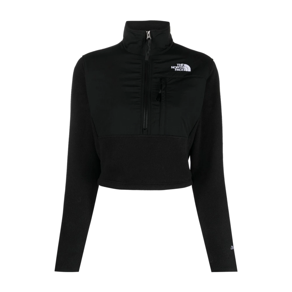 The North Face Zwart geborduurd-logo half-zip sweatshirt Black Dames