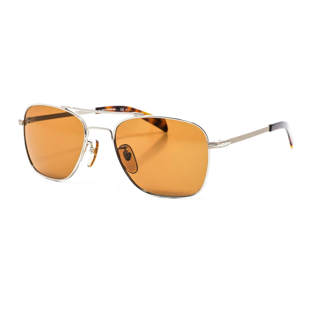 Eyewear By David Beckham Men's Gray Classic Square Metal Sunglasses - Sunglasses - One Size - Accessories