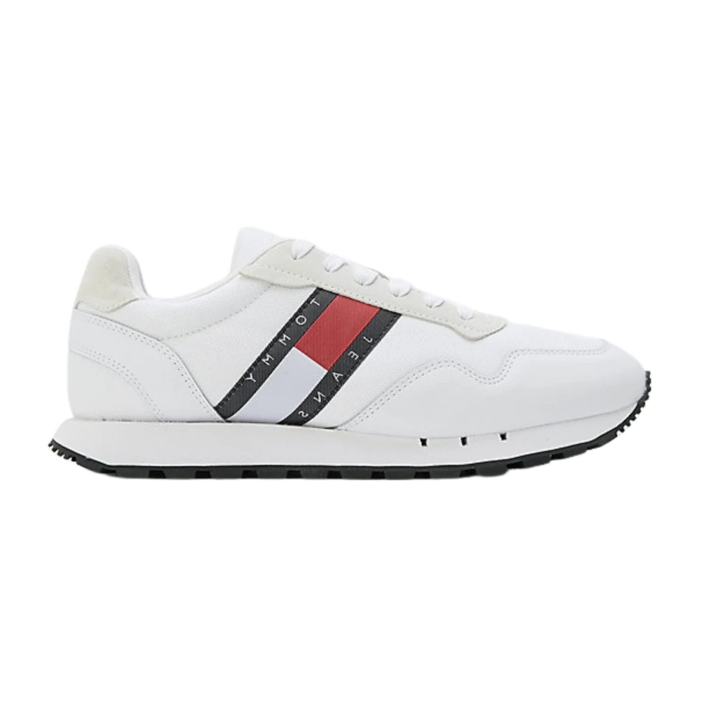 Tommy Jeans Retro Sneakers in kunstleer Heren Schoenen Wit