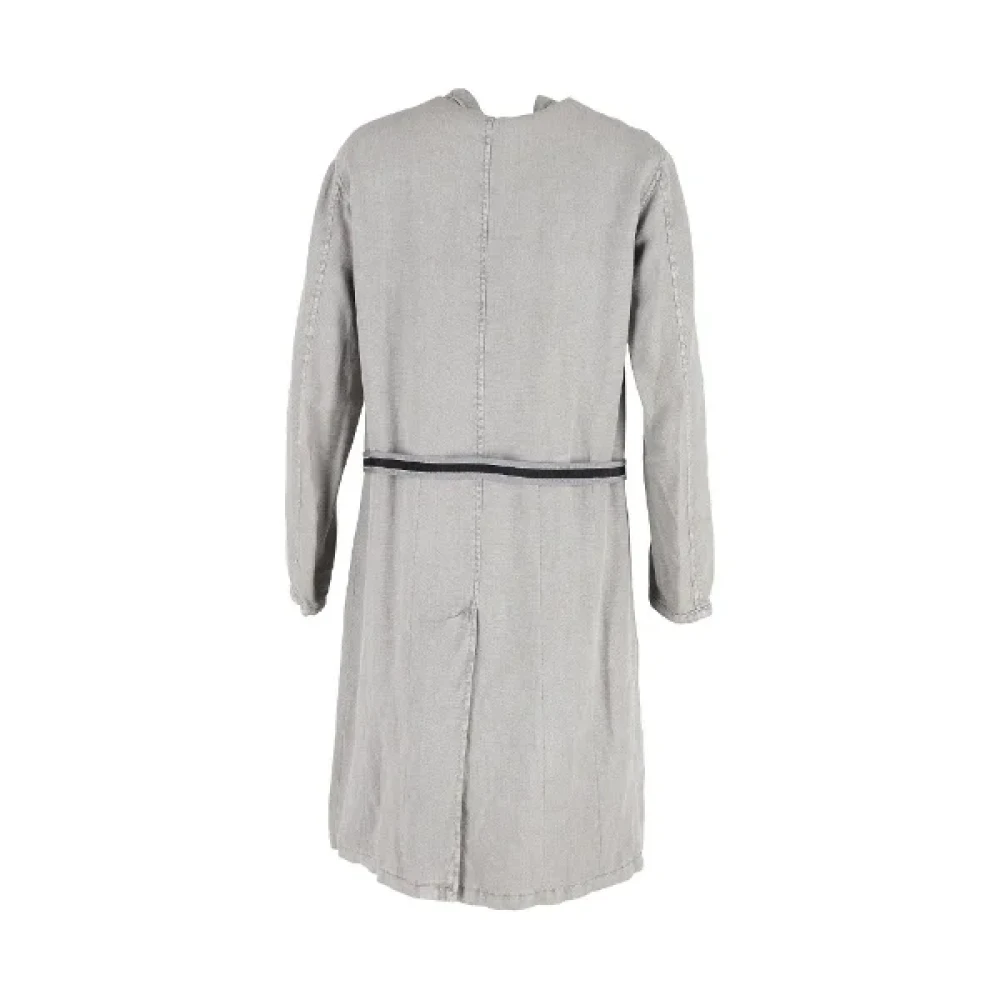 Prada Vintage Pre-owned Linen outerwear Gray Dames
