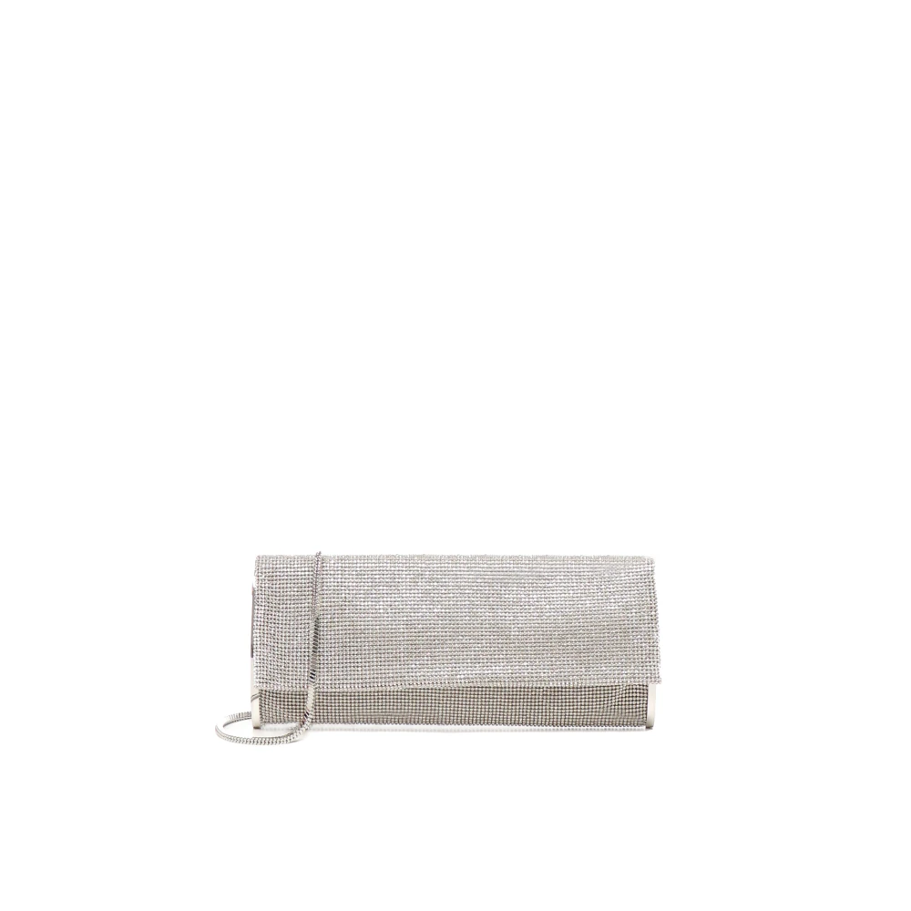 Benedetta Bruzziches Aluminium Mesh Schoudertas met Ketting Gray Dames