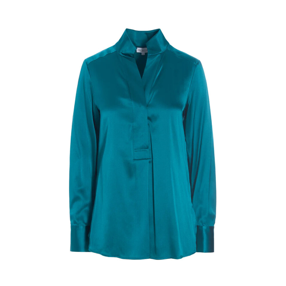 Blusa de best sale seda verde esmeralda