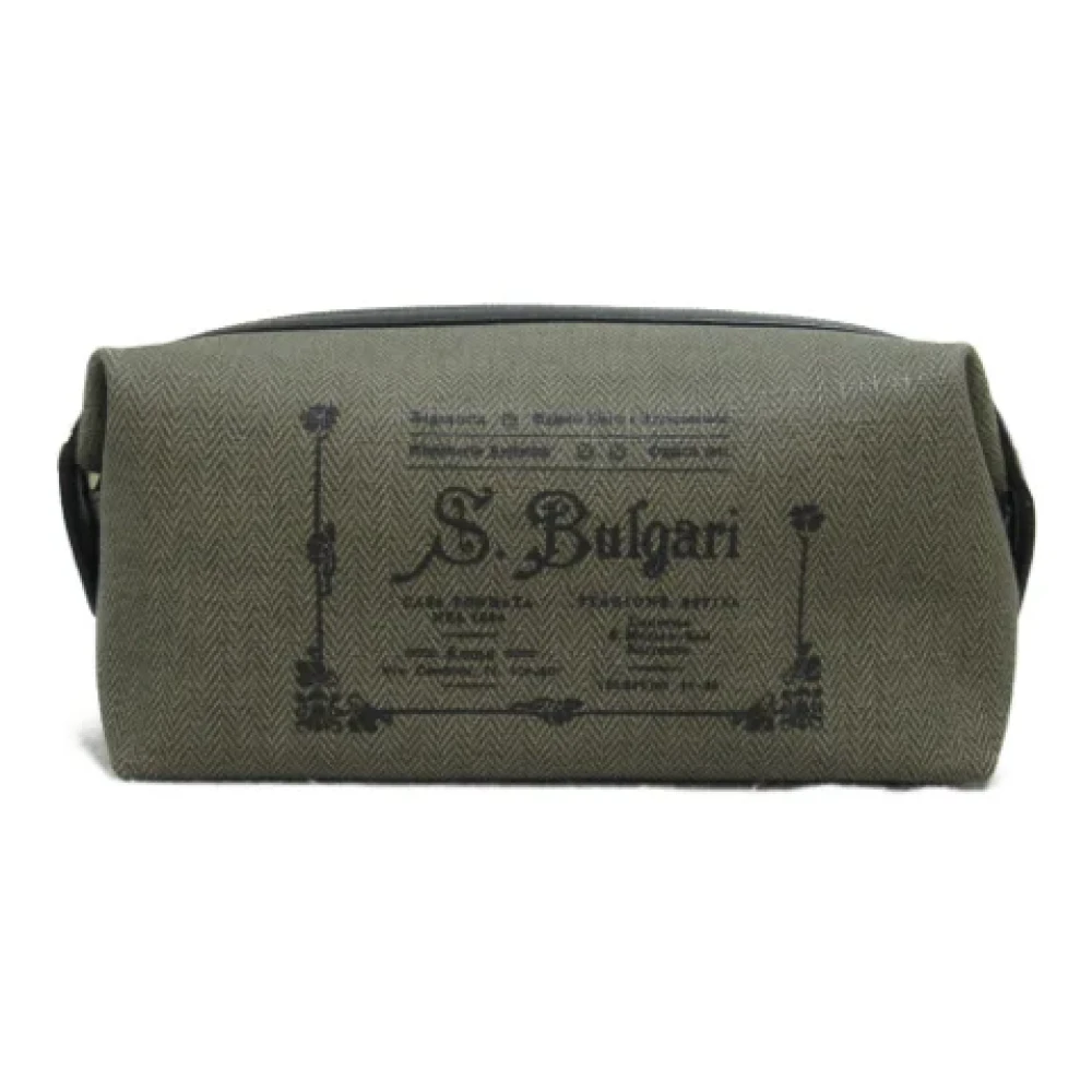 Bvlgari Vintage Pre-owned Coated canvas pouches Brown Dames