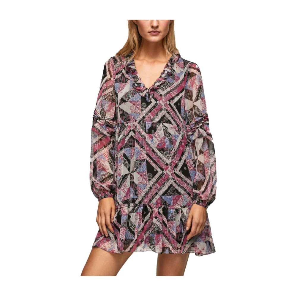 Pepe Jeans Women's Pink Short Dresses, S, Short Dresses