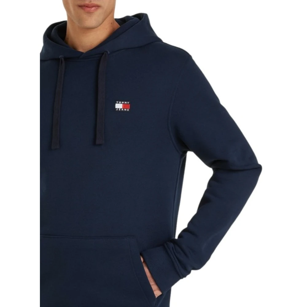 Tommy Jeans Casual Badge Sweat Hoodie Blue Heren