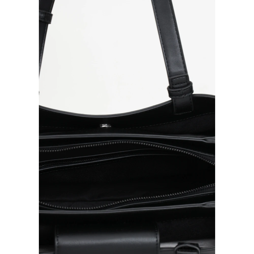 Love Moschino Zwarte schoudertas met 3 compartimenten Black Dames