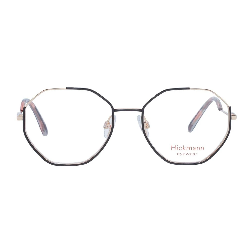 Ana Hickmann Gouden Metalen Ronde Optische Frames voor Vrouwen Yellow Dames