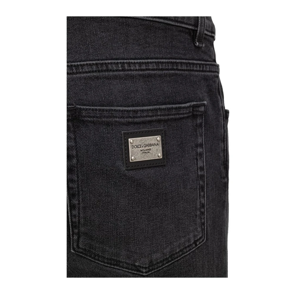 Dolce & Gabbana Grijze Katoenen Heren Jeans & Broek Gray Heren