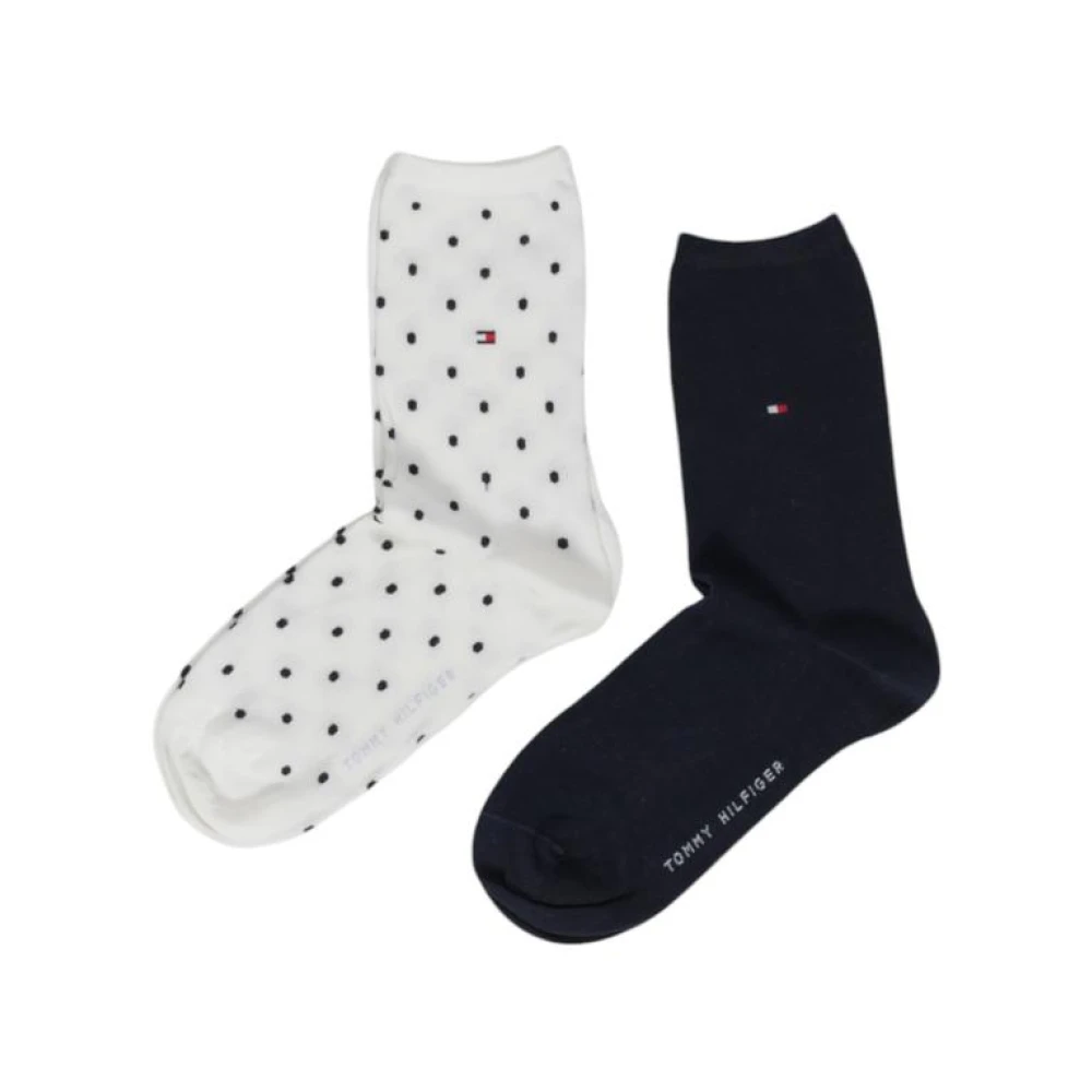 Tommy Hilfiger Women's Polka Dot Crew Socks 2 Pairs