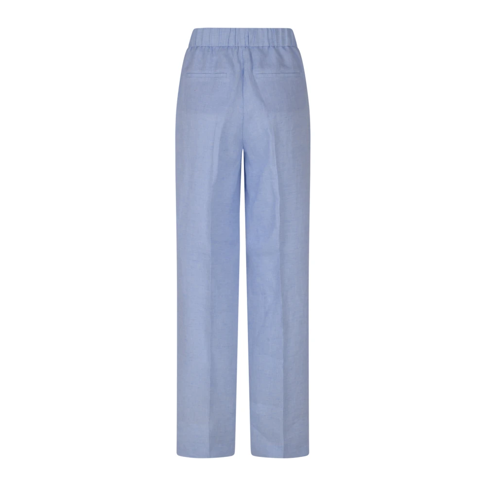 PESERICO Wide Trousers Blue Dames