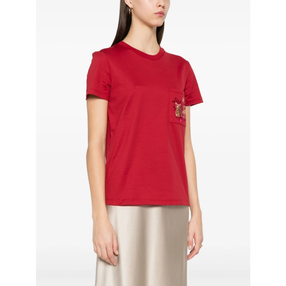 Max Mara Rode T-shirt met Zak Red Dames