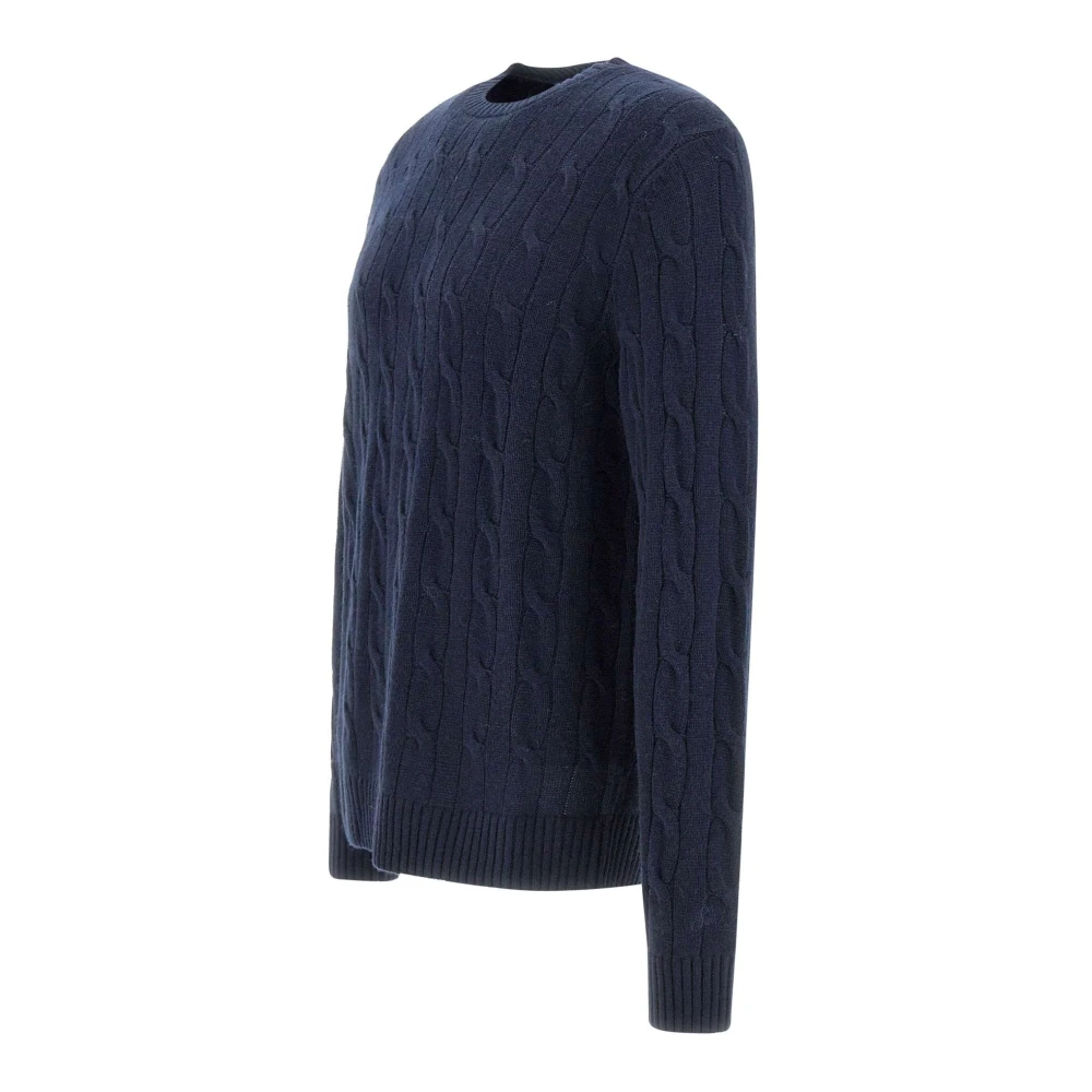 MC2 Saint Barth Regent Wol Kasjmier Trui Blue Heren