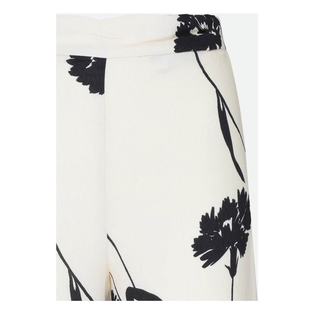 Twinset Bloemen Palazzo Broek White Dames
