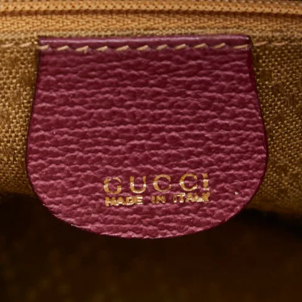 Gucci Vintage Pre-owned Leather handbags Purple Dames