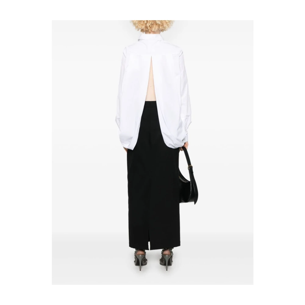 Givenchy Wit poplin overhemd met 4G-borduursel White Dames