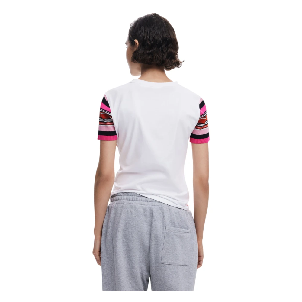 Desigual Korte Mouw T-shirt Collectie White Dames
