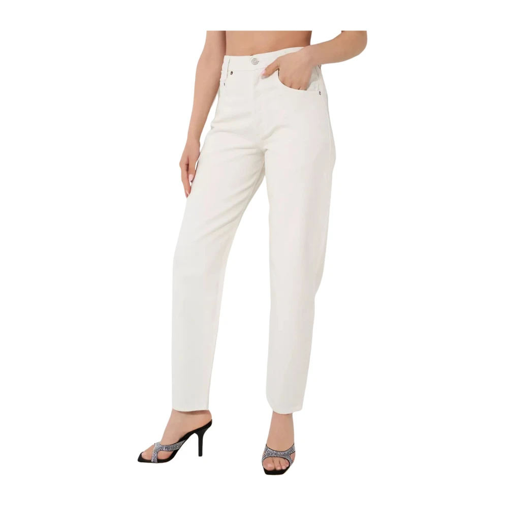 Agolde Witte High Rise Baggy Jeans White Dames