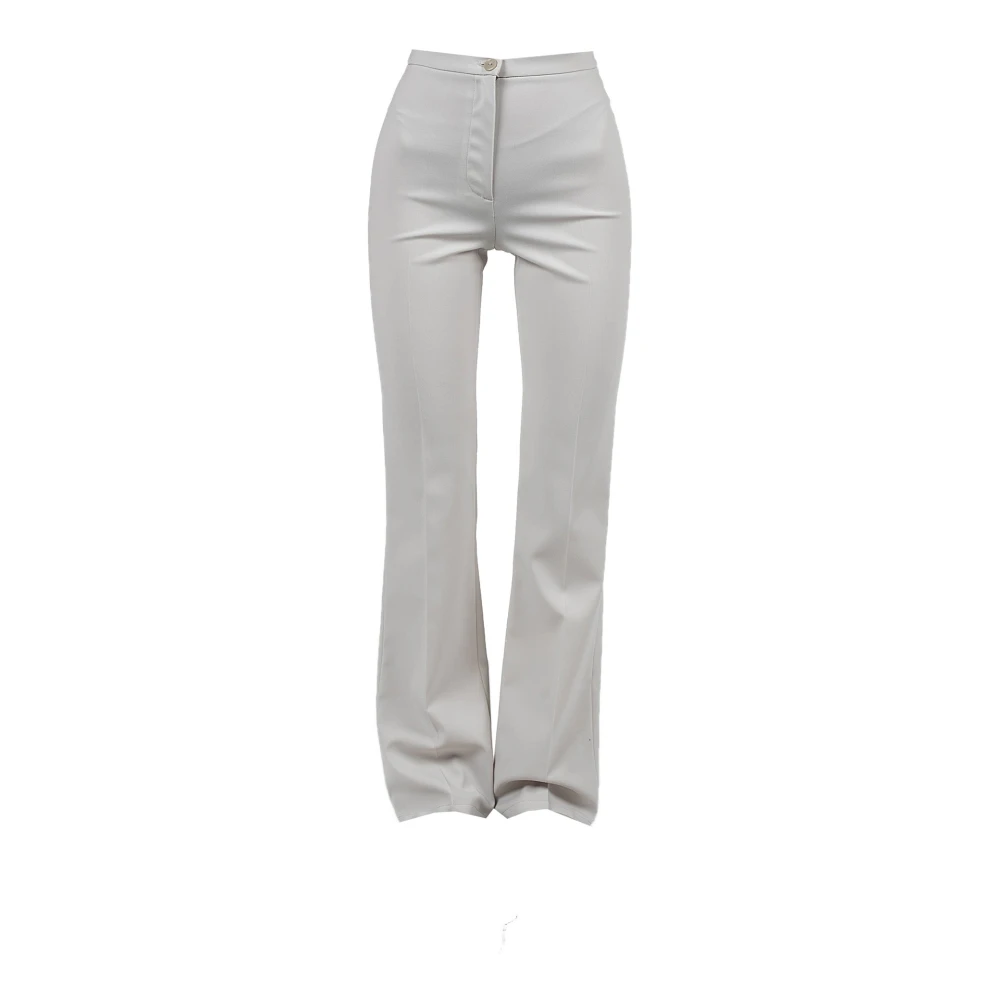 Patrizia Pepe Donna Grigio Pantaloni A Gamba Larga