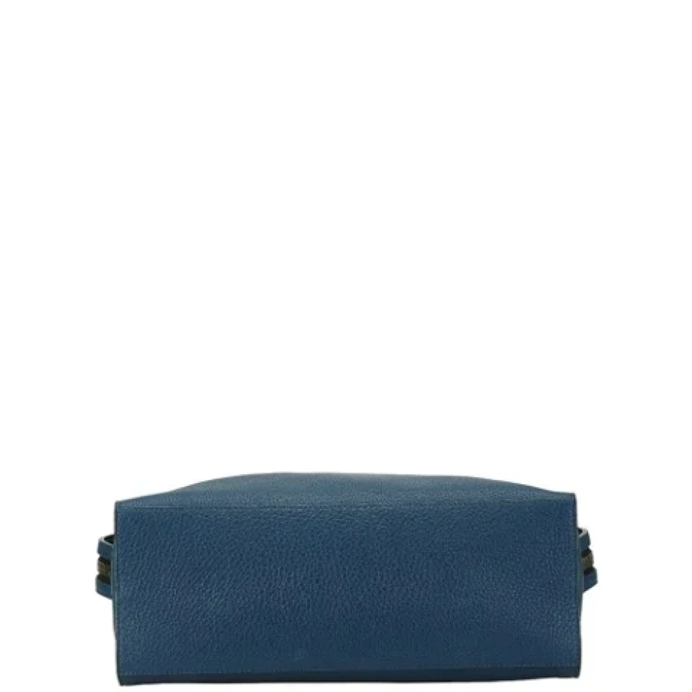 Fendi Vintage Pre-owned Leather shoulder-bags Blue Heren