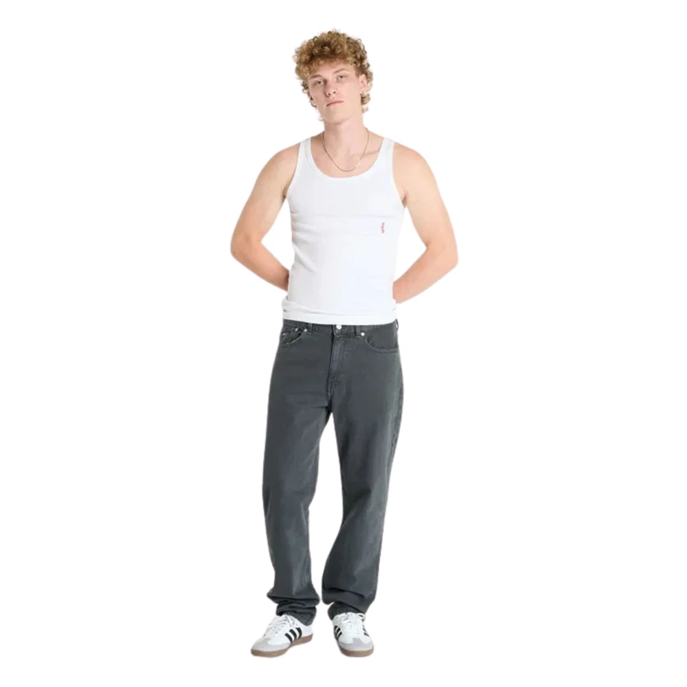 Tommy Hilfiger Antraciet Elastische Katoenen Jeans Gray Heren