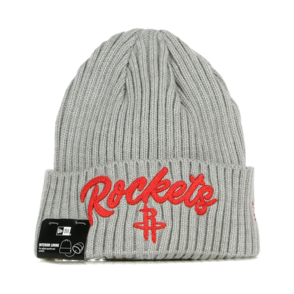 New Era Men's Gray Houston Rockets Nba Draft Beanie