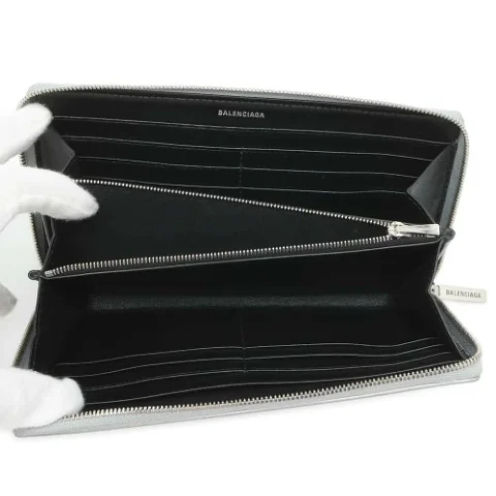 Balenciaga Vintage Pre-owned Leather wallets Gray Dames