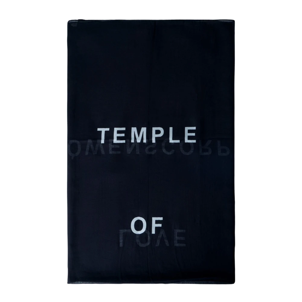 Rick Owens Printed Cotton Scarf - Female - Scarves - Black - One Size - Accessories