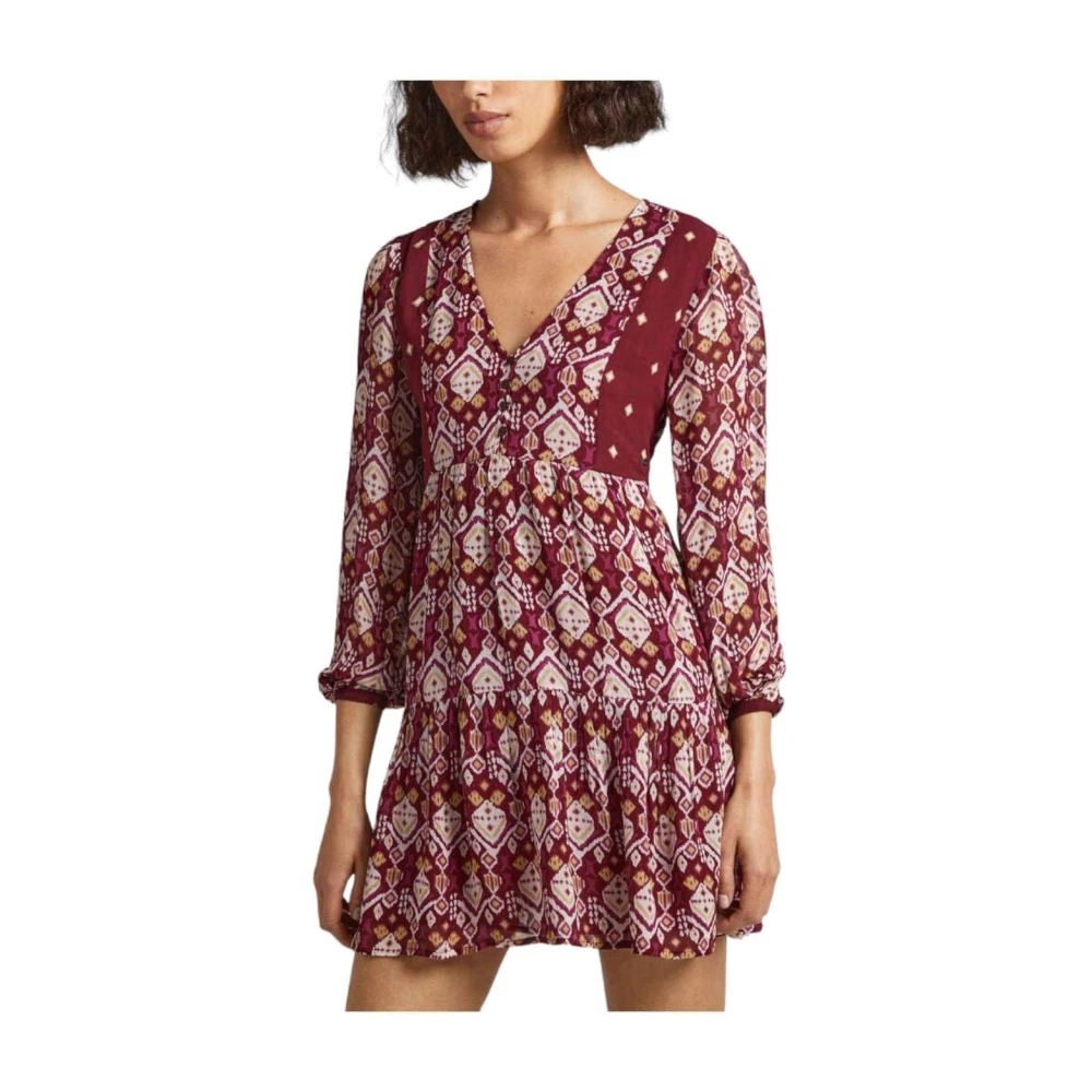 Pepe Jeans Women's Red Short Dresses - Short Dresses - Xs - Dresses