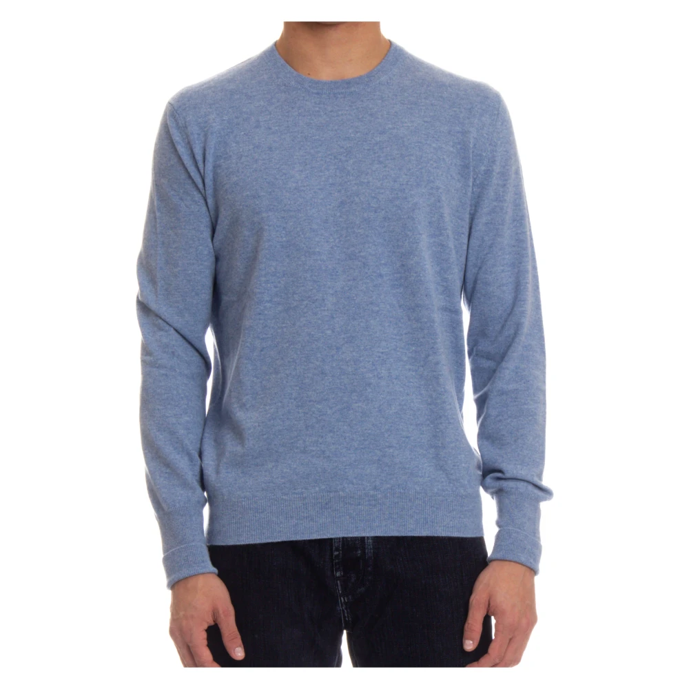 Ballantyne Heldere Blauwe Kasjmier Trui Winter Stijl Blue Heren