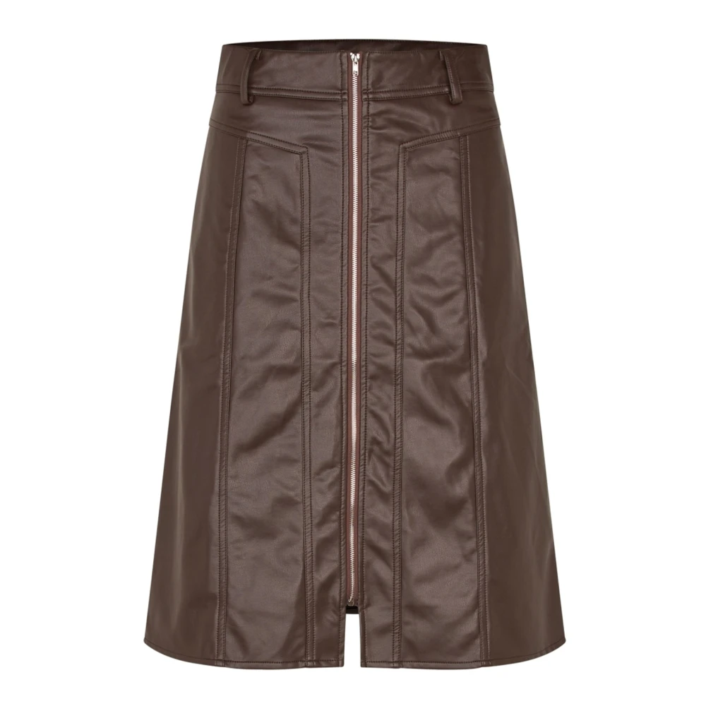 Lollys Laundry Women's Brown Katelynll Midi Skirt - Midi Skirts - Xs - Skirts
