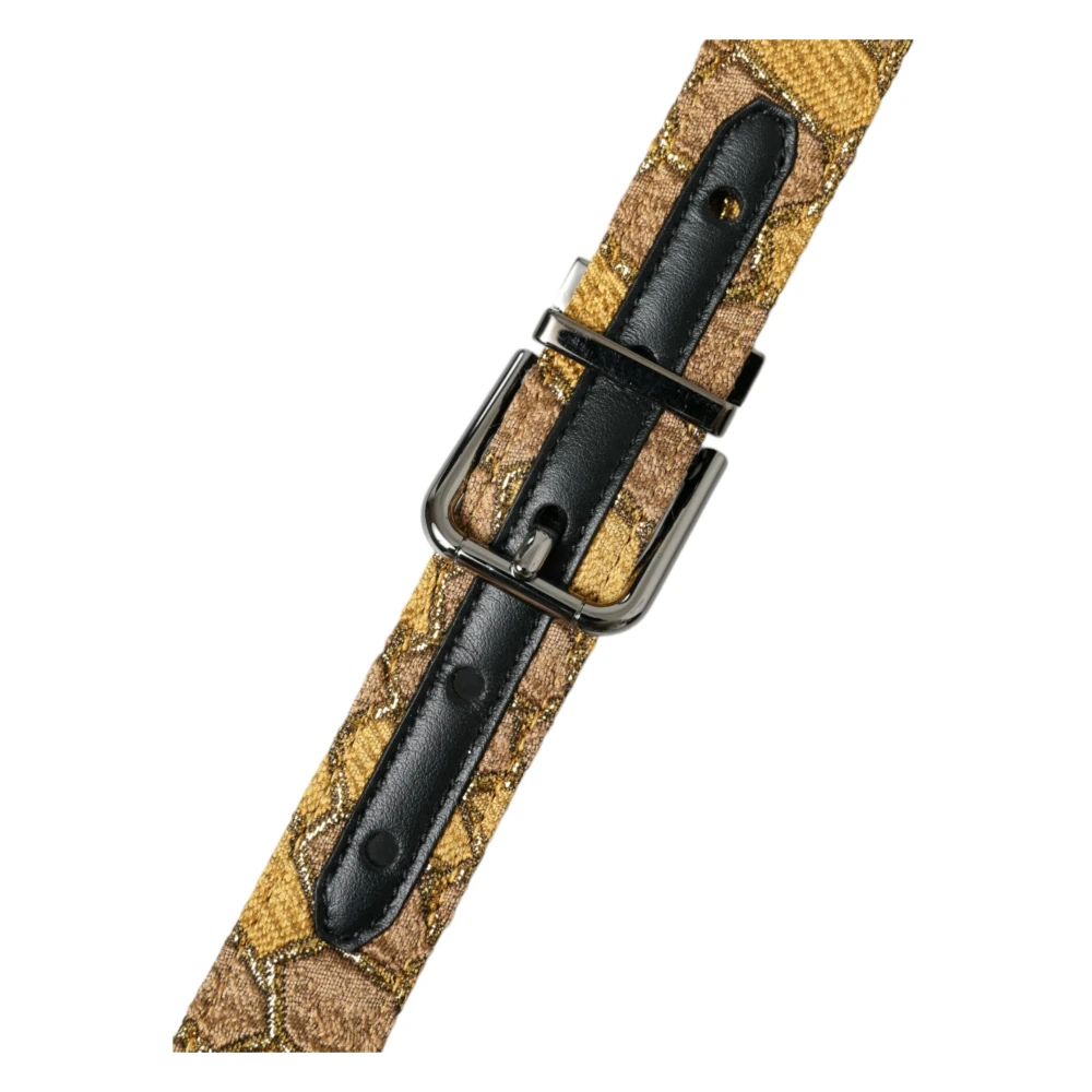 Dolce & Gabbana Elegante gouden leren riem Yellow Heren