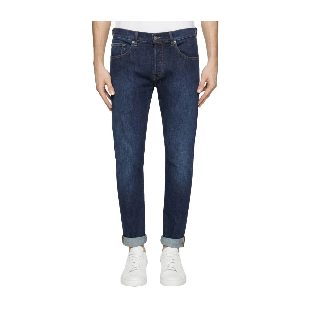 Dondup Skinny Fit Lage Taille Blauwe Jeans Blue Heren