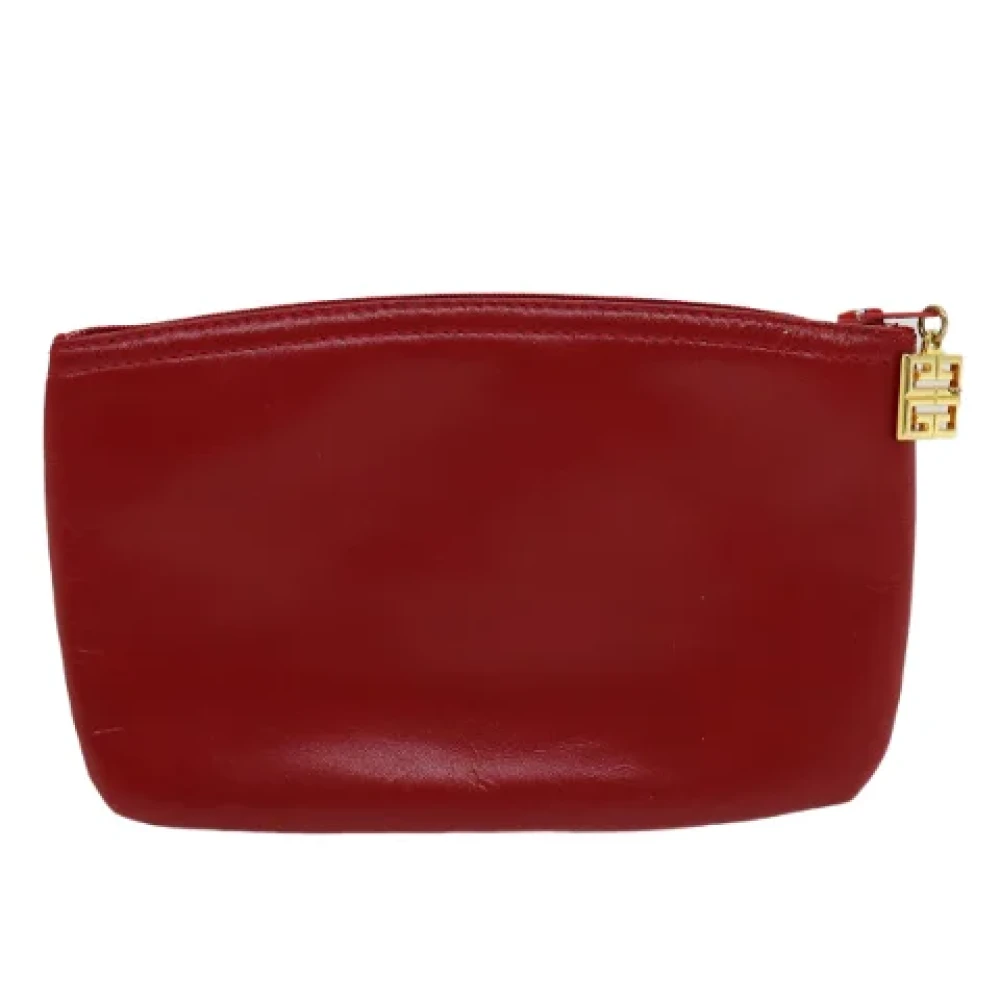 Givenchy Pre-owned Leather pouches Red Dames