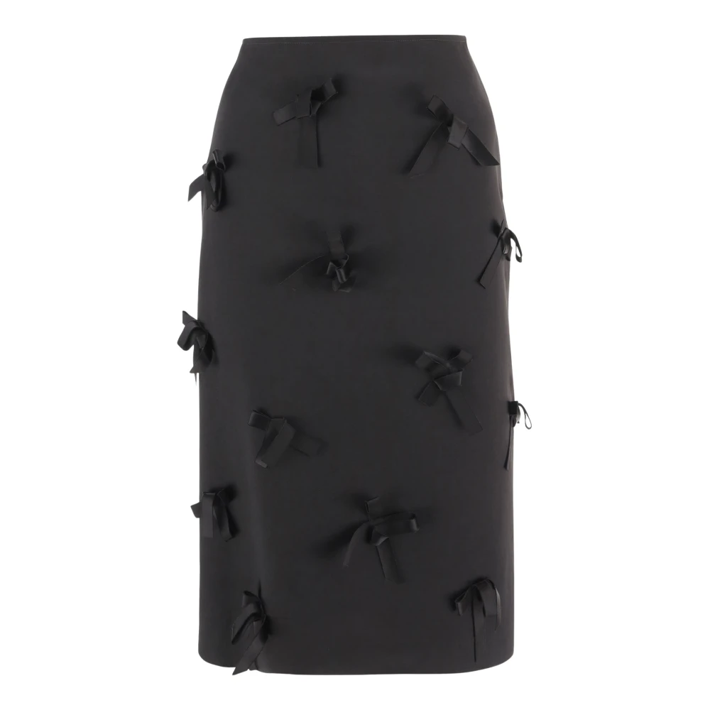 Jil Sander Women's Black Satin Skirt