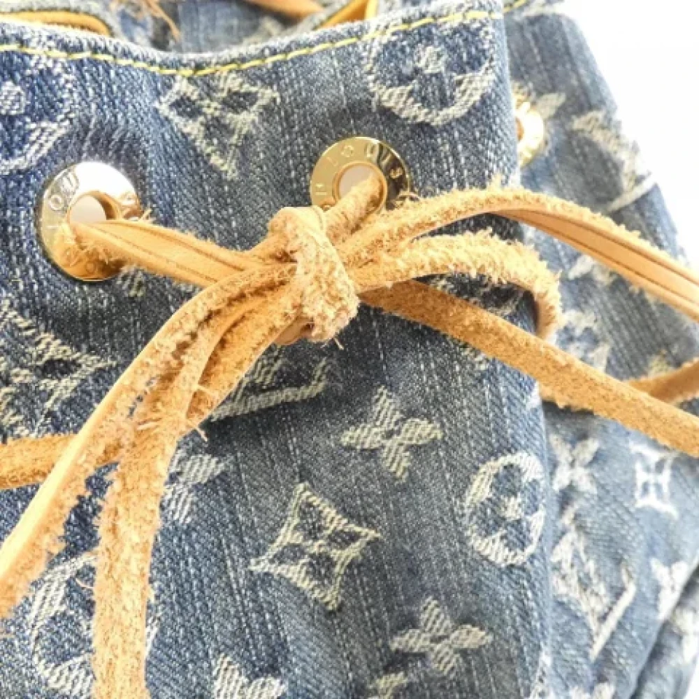 Louis Vuitton Vintage Pre-owned Denim backpacks Blue Dames
