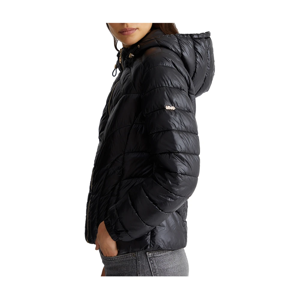 Liu Jo Elegante Zwarte Jas Black Dames