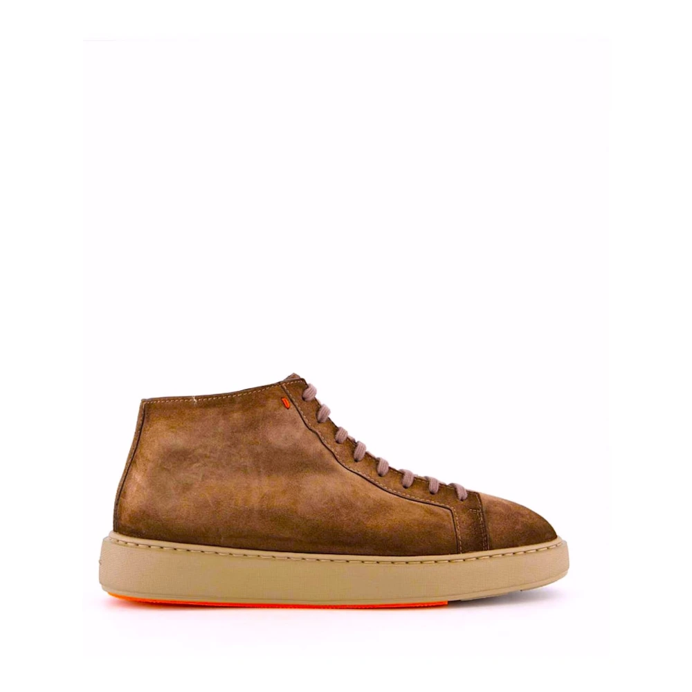 Santoni Men's Brown Suede Sneaker - Sneakers - 5 Uk - Shoes