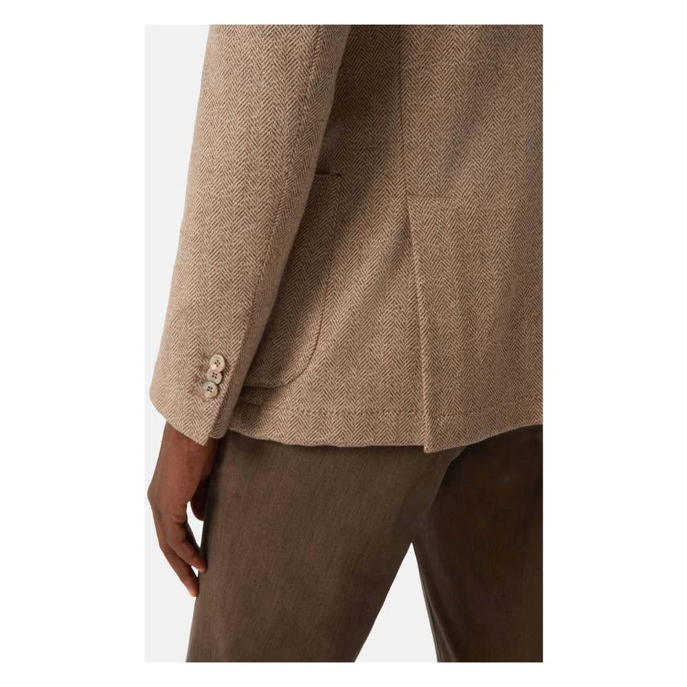 Boggi Milano B Jersey B Katoenmix Jas Beige Heren