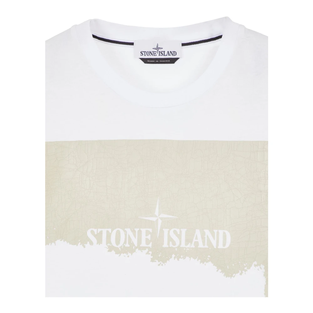 Stone Island Casual Katoenen T-shirt White Heren