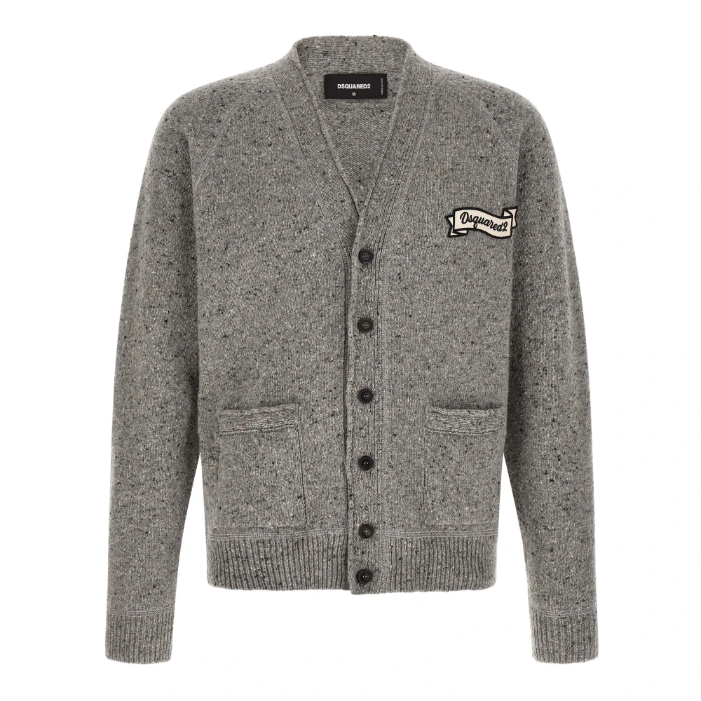 Dsquared2 Gray Cardigans, Male, L, Knitwear