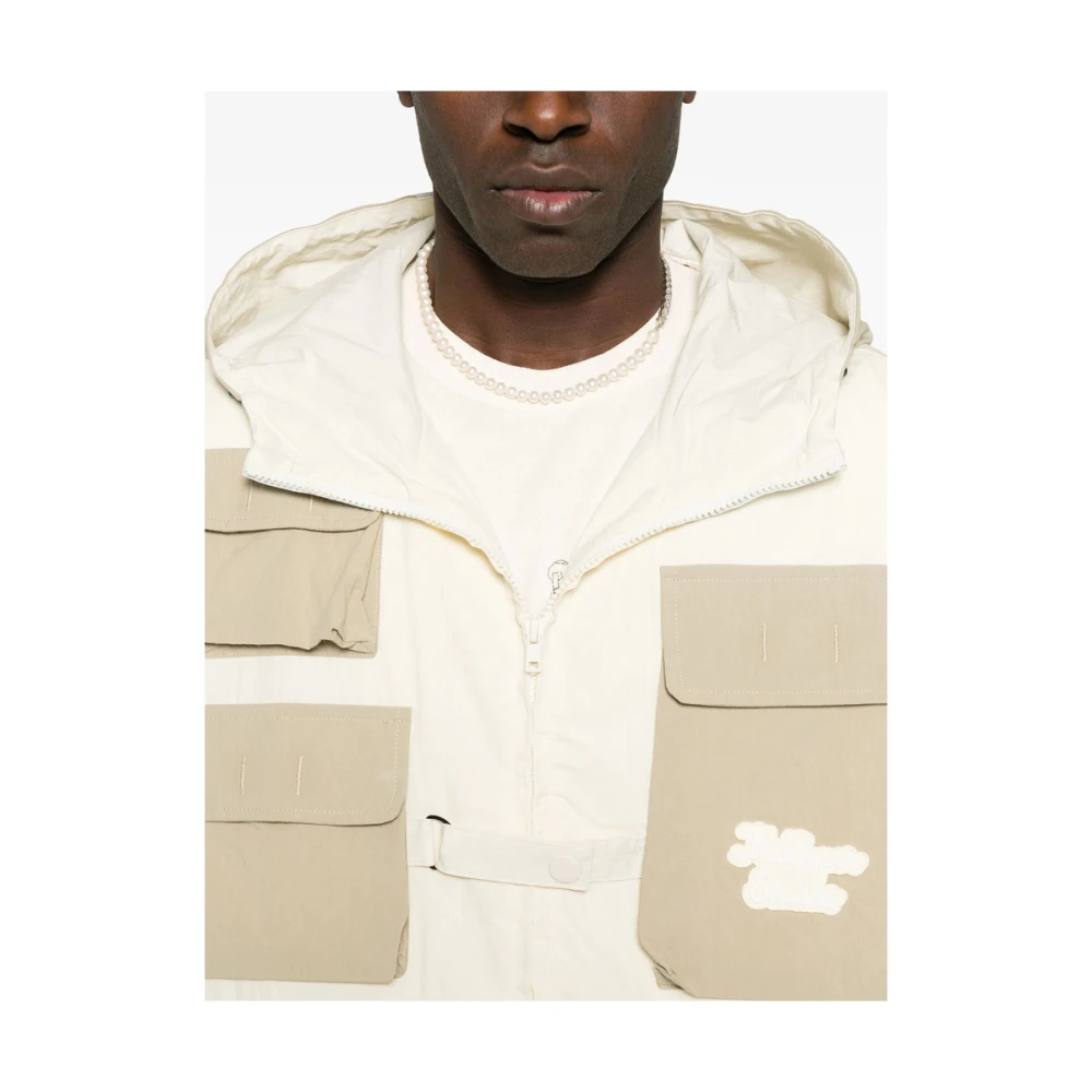 KidSuper Studios Beige Hooded Buitenkleding met Trekkoorden Beige Heren