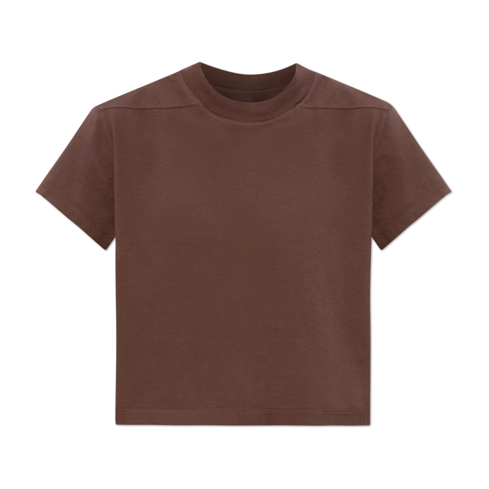 Rick Owens Top Cropped Small Level T Brown Dames