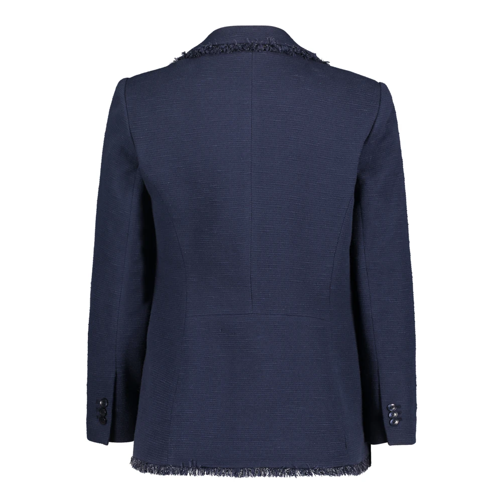 Betty & Co Fringe Business Blazer Blue Dames