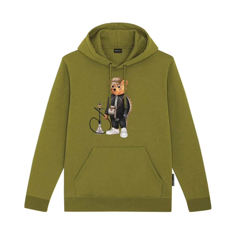 Baron Filou Groene hoodie voor sportieve mannen Green Heren