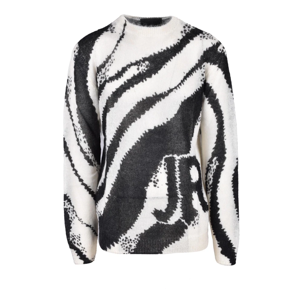 John Richmond Mohair Wolmix Gebreide Trui Black Heren