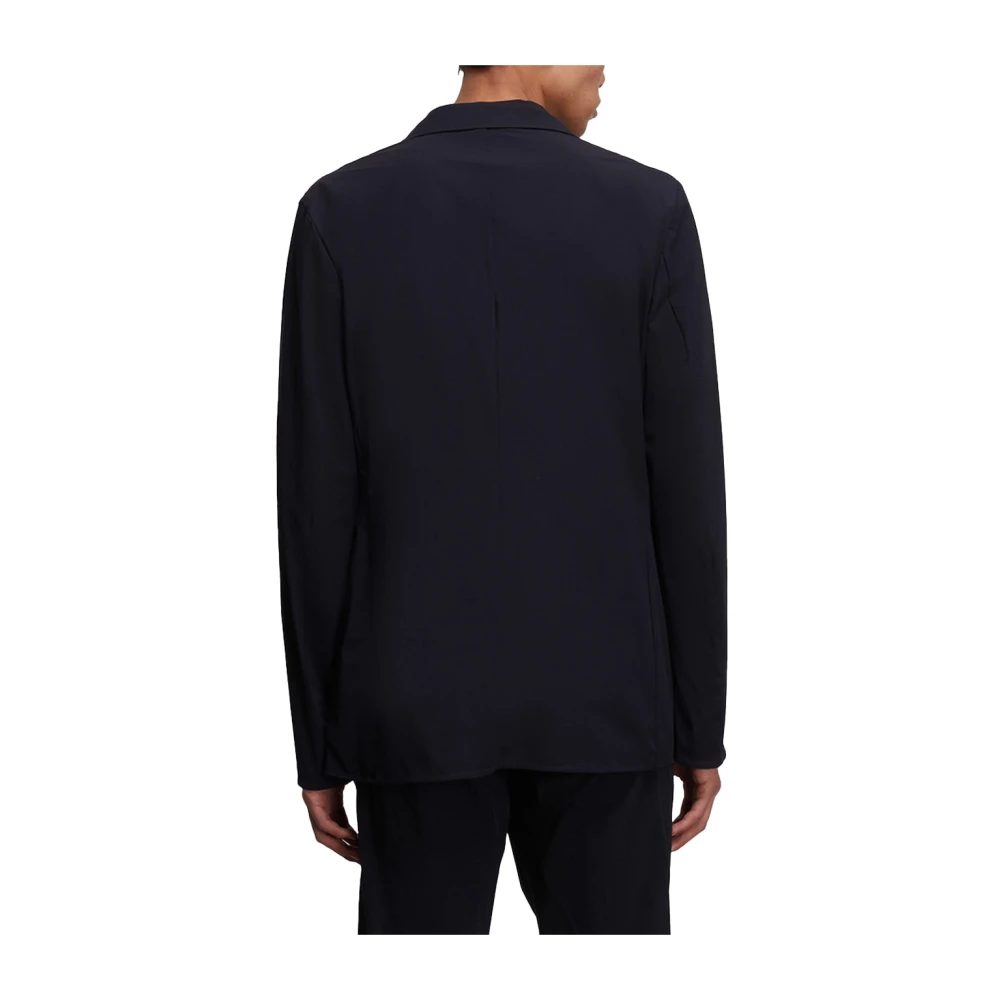 Aspesi Nylon Blazer met Klassieke Revers Blue Heren