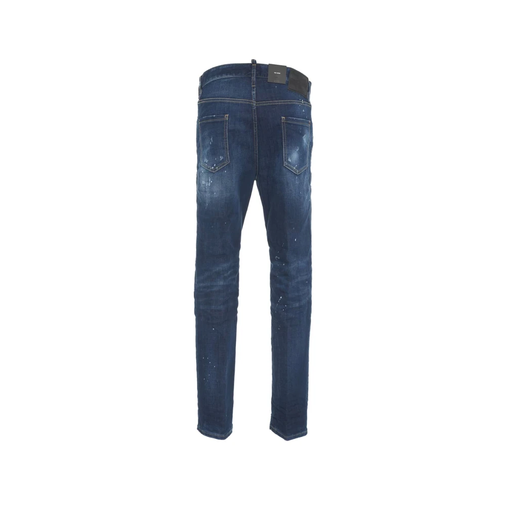 Dsquared2 Blauwe Slim Fit Distressed Jeans Blue Heren