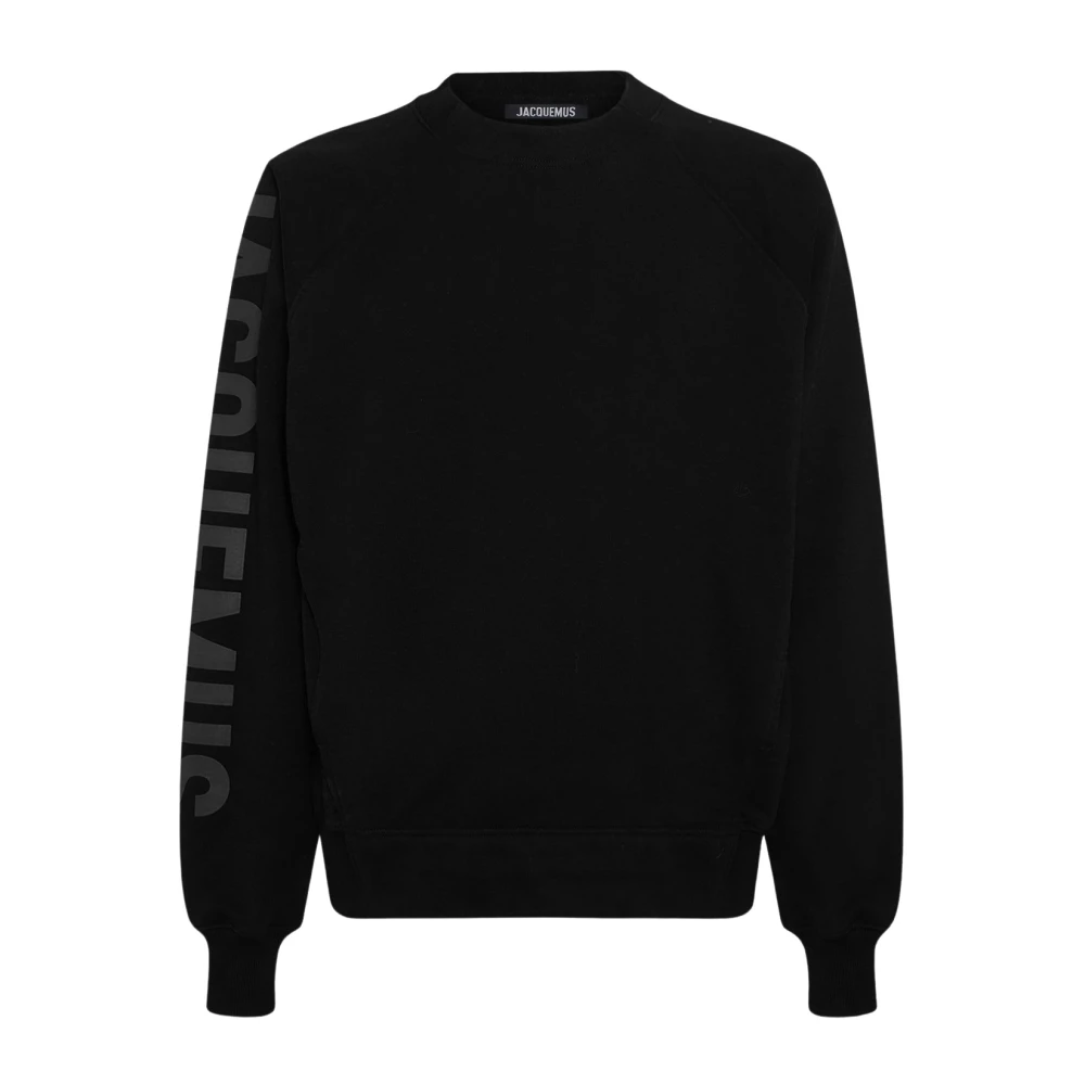 Jacquemus Typo sweatshirt with logo Black Heren